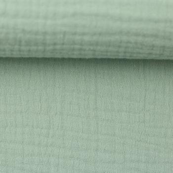Musselin - Double Gauze -  Jenke Uni Hell-Mint by Swafing